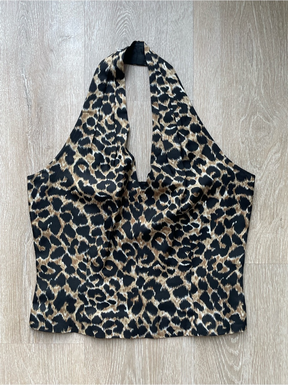 Doncaster Leopard Print 100% Silk Halter Top